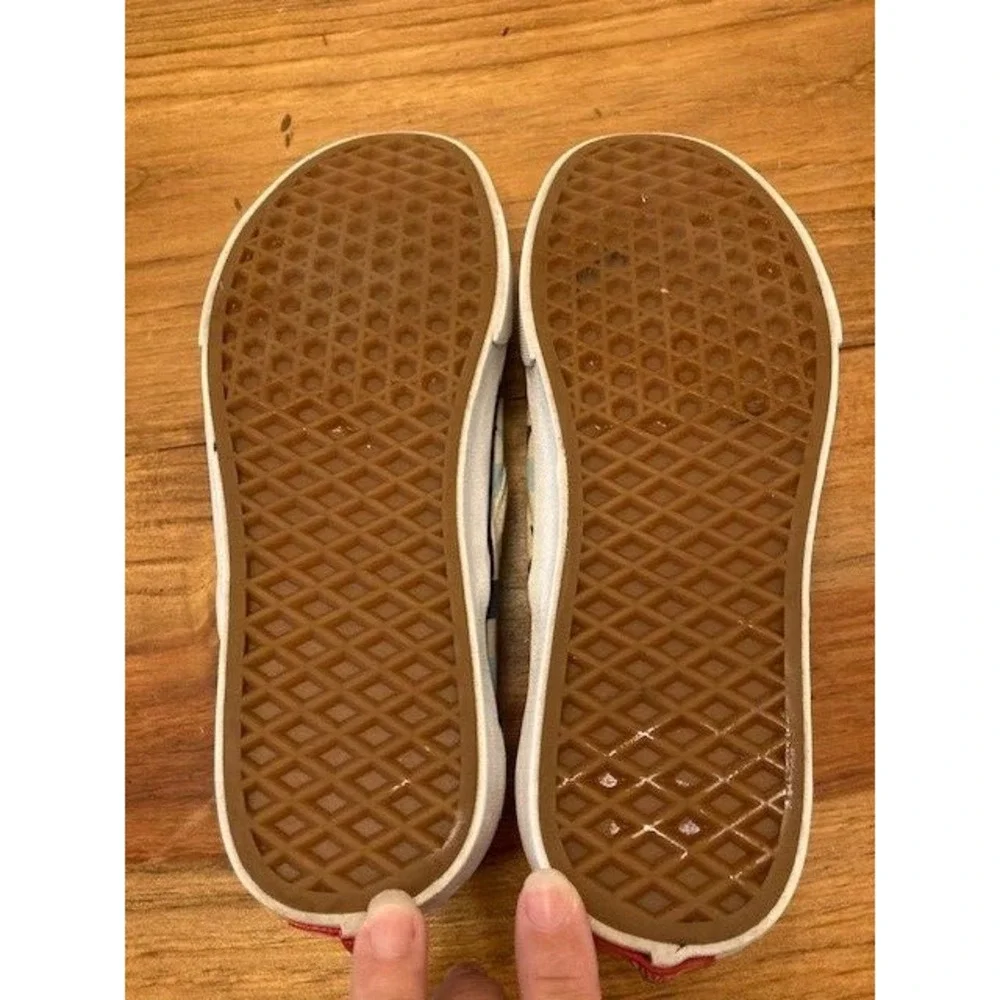 W 8.5 - VANS Classic Slip On Royal and Baby‎ Blue Checkerboard
